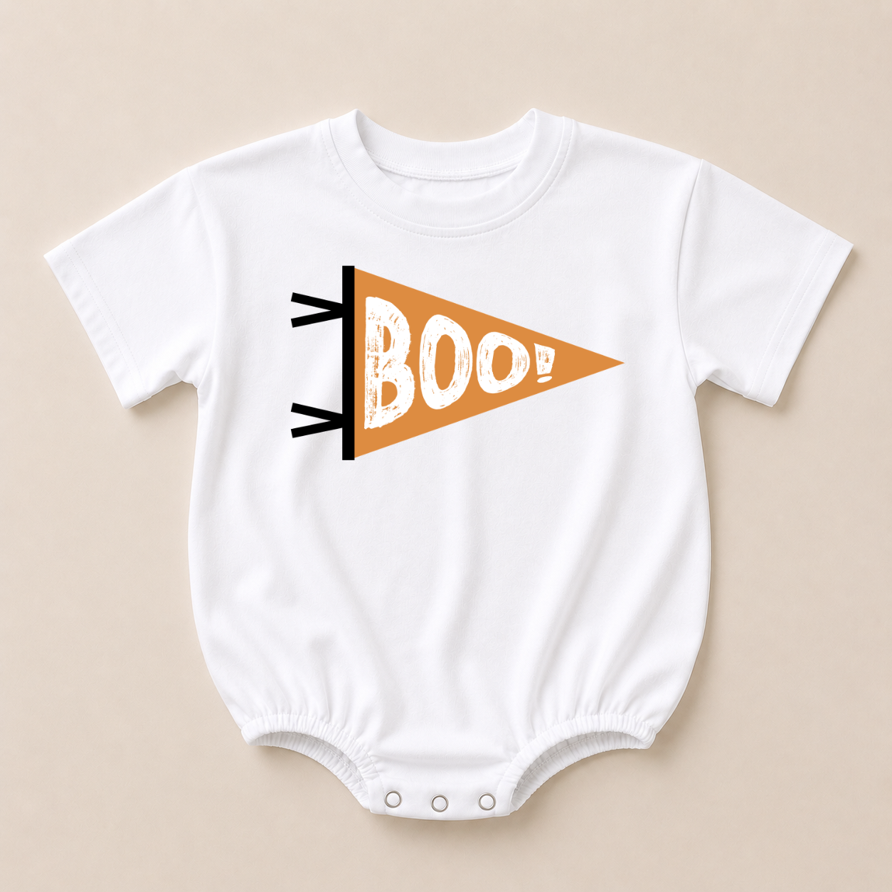 Boo Pennant Oversized Tee or T-Shirt Romper