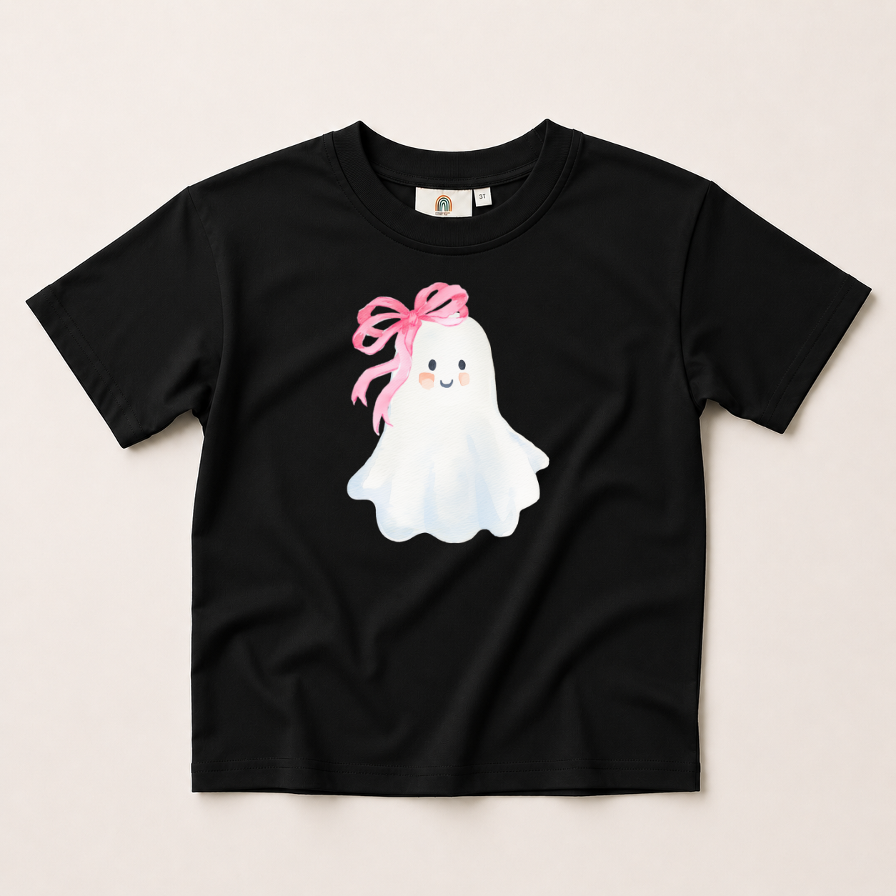 Ghosty with a Bow Graphic Sweatshirt, Tee or Bubble Romper