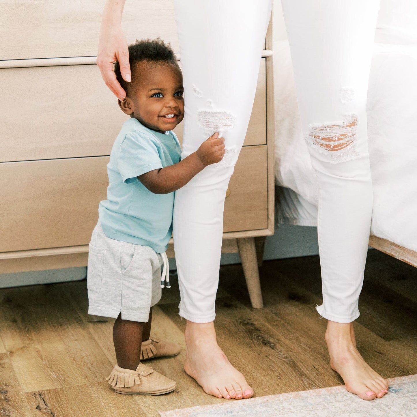 Weathered Brown Moccasin Baby Shoe