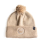 Tan Smiley Pom Pom Hat