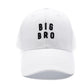 Big Bro Hat in White Snapback