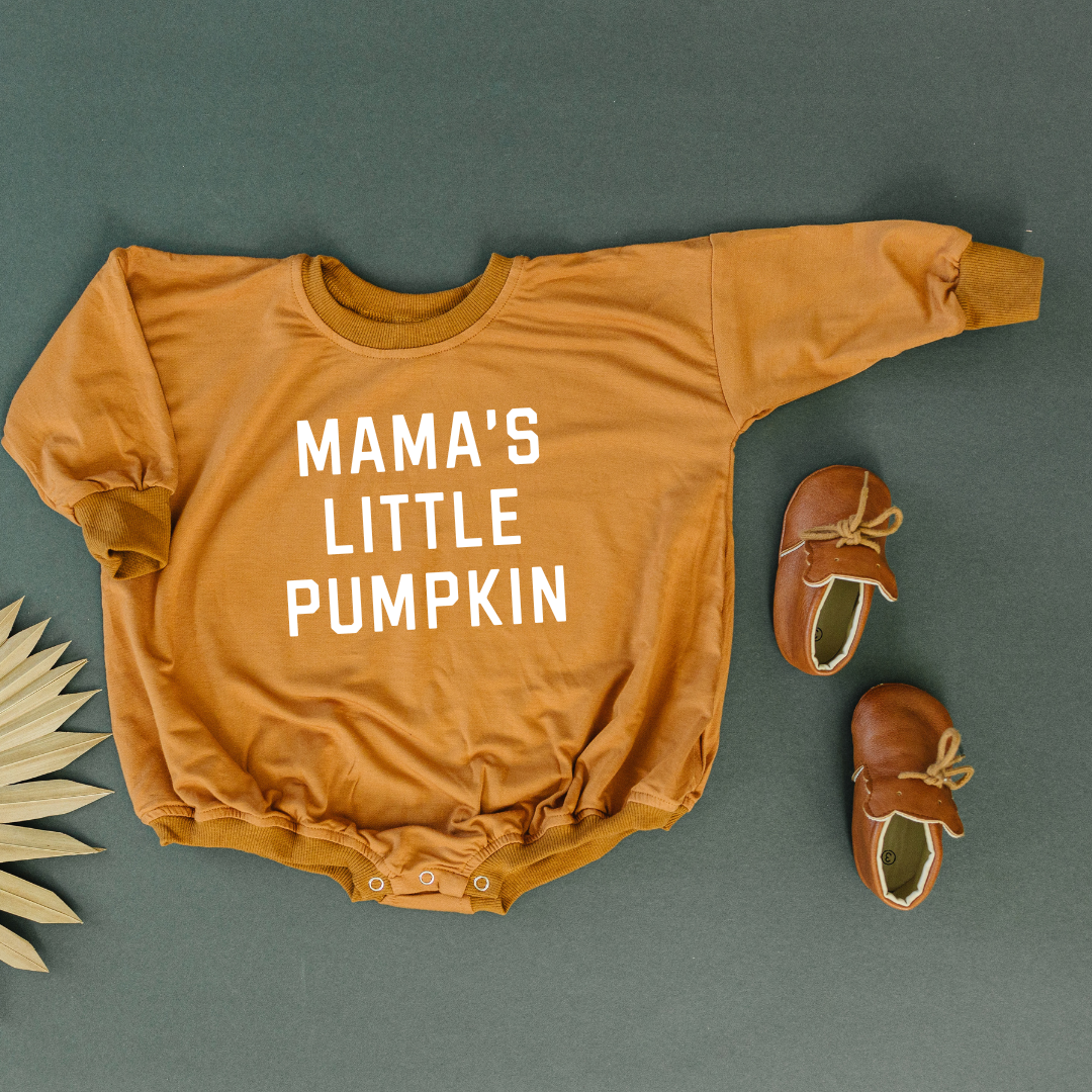 ‘Mama’s Little Pumpkin’ Bamboo Bubble Romper