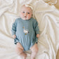 Silly Goose Bamboo Baby Romper - teal or blue