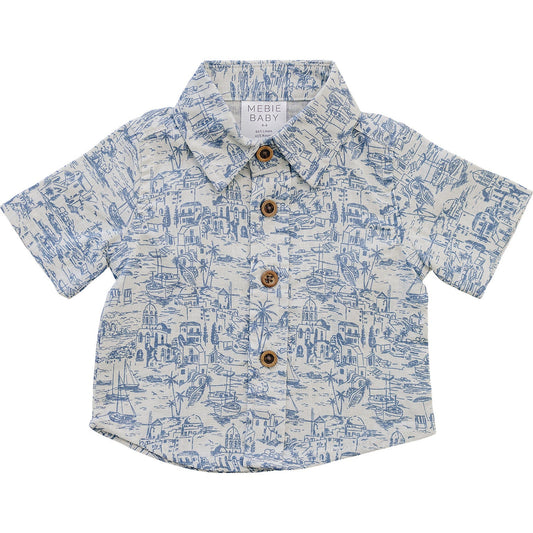 Santorini Linen Button Up Shirt