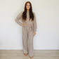 Womens Striped Loungewear Set