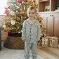 Green Stripe Collared Bamboo Set
