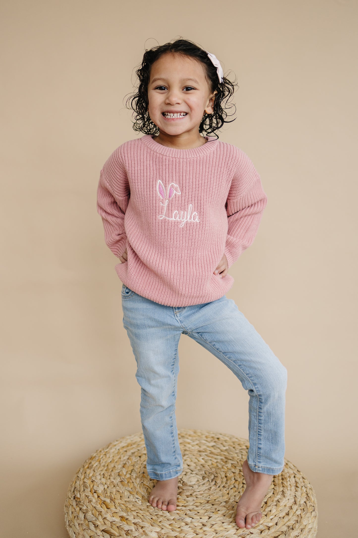 Custom Embroidered Easter Knit Sweater - more colors & design options