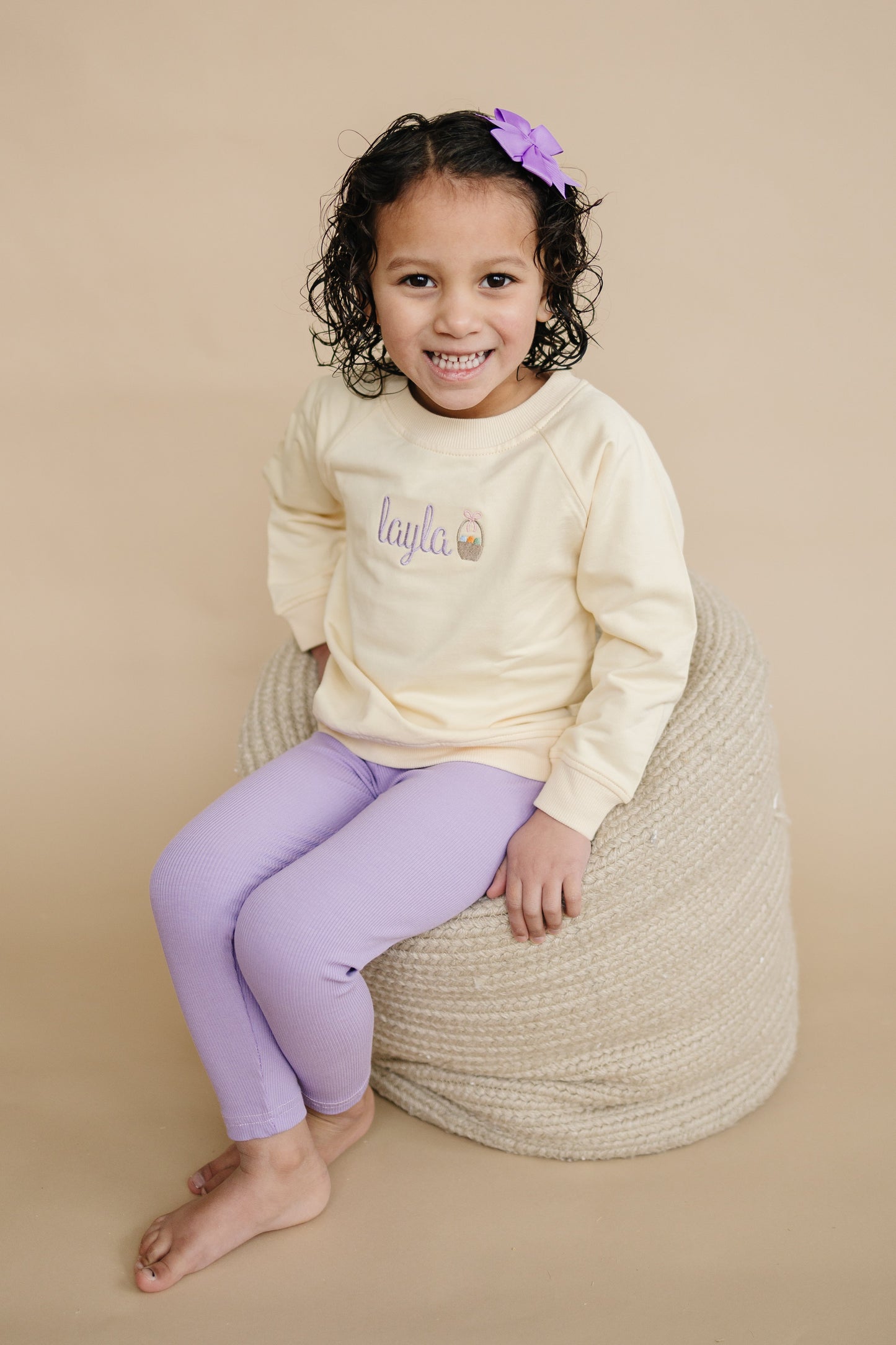 Custom Embroidered Organic Cotton Easter Crewneck Sweatshirt - many design options!