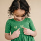 Custom Embroidered Organic Cotton St. Patrick's Day Twirl Dress