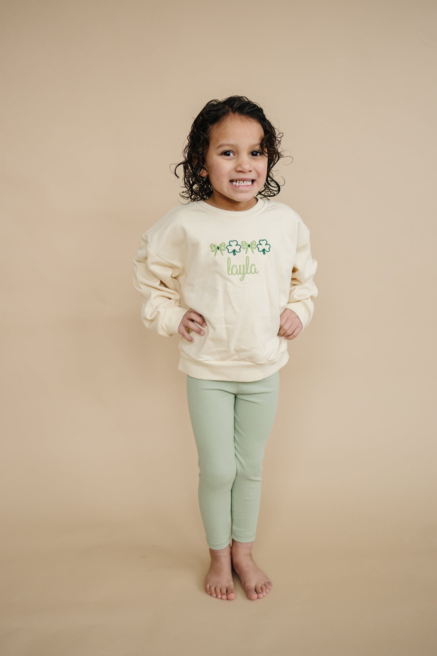 Custom Embroidered St. Patrick's Day Sweatshirt - Crewneck or Romper