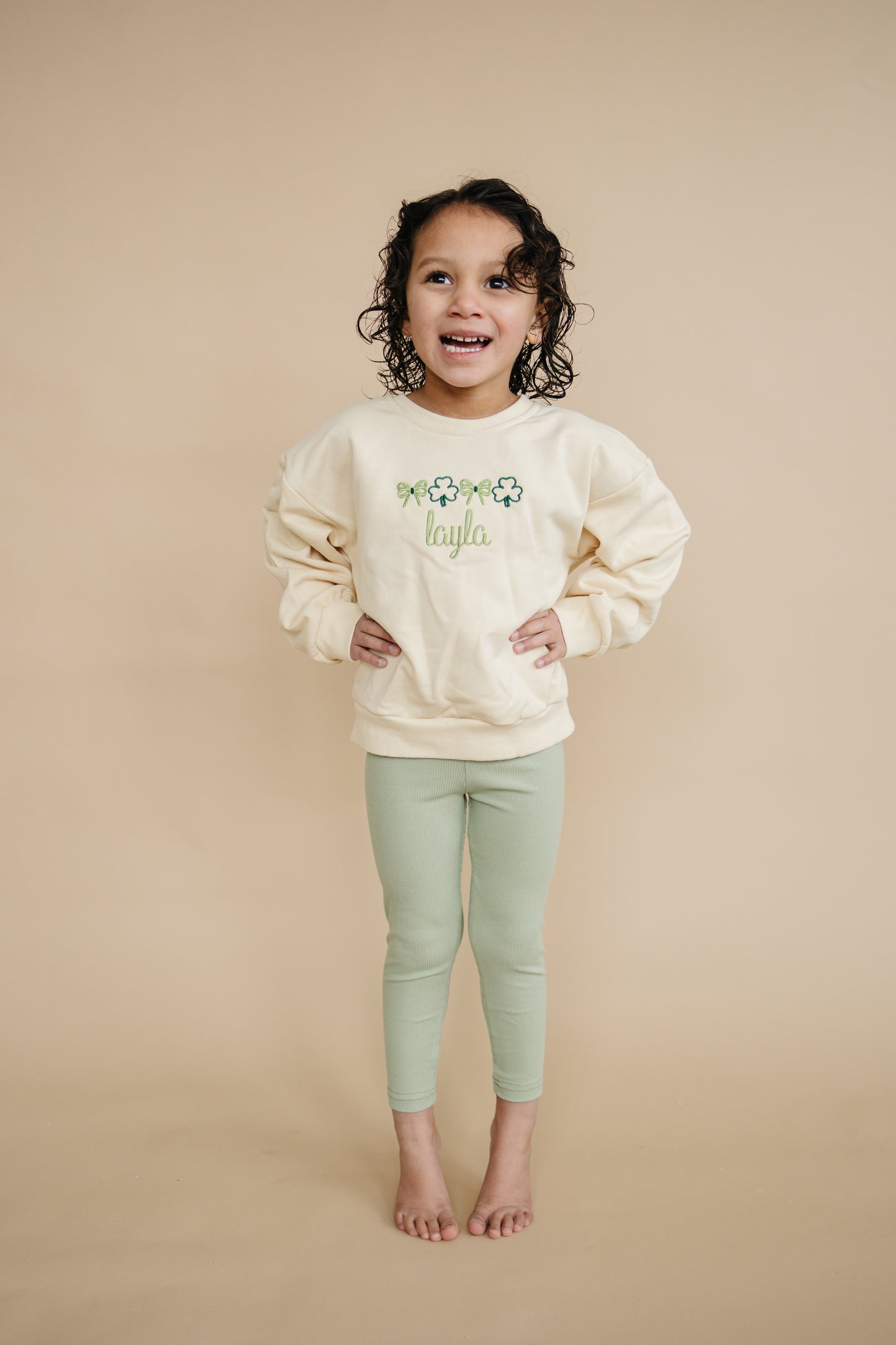 Custom Embroidered St. Patrick's Day Sweatshirt - Crewneck or Romper