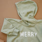 Merry Hooded Sweatshirt Romper - Sage