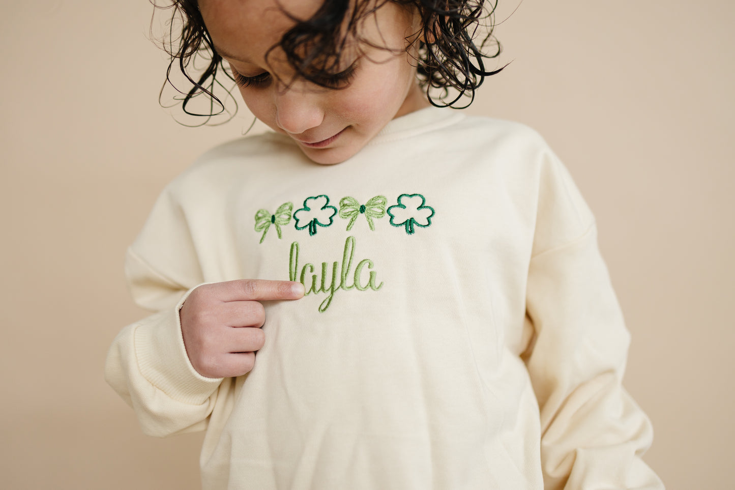 Custom Embroidered St. Patrick's Day Sweatshirt - Crewneck or Romper