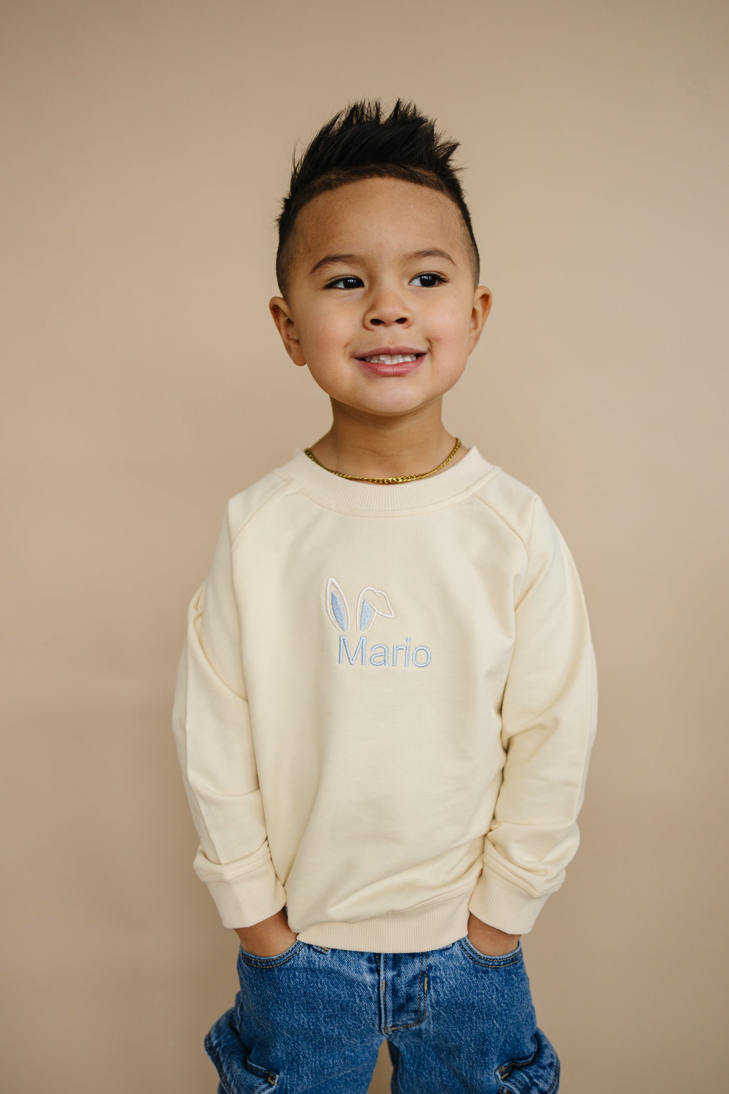 Custom Embroidered Organic Cotton Easter Crewneck Sweatshirt - many design options!