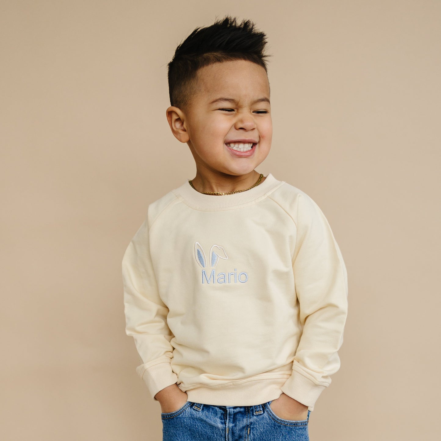 Custom Embroidered Organic Cotton Easter Crewneck Sweatshirt - many design options!