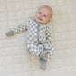 Light Green Checkered Bamboo Zipper - Little Joy Co.