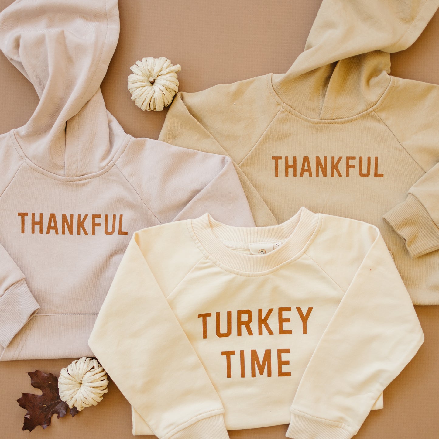 Thankful Hooded Sweatshirt - camel