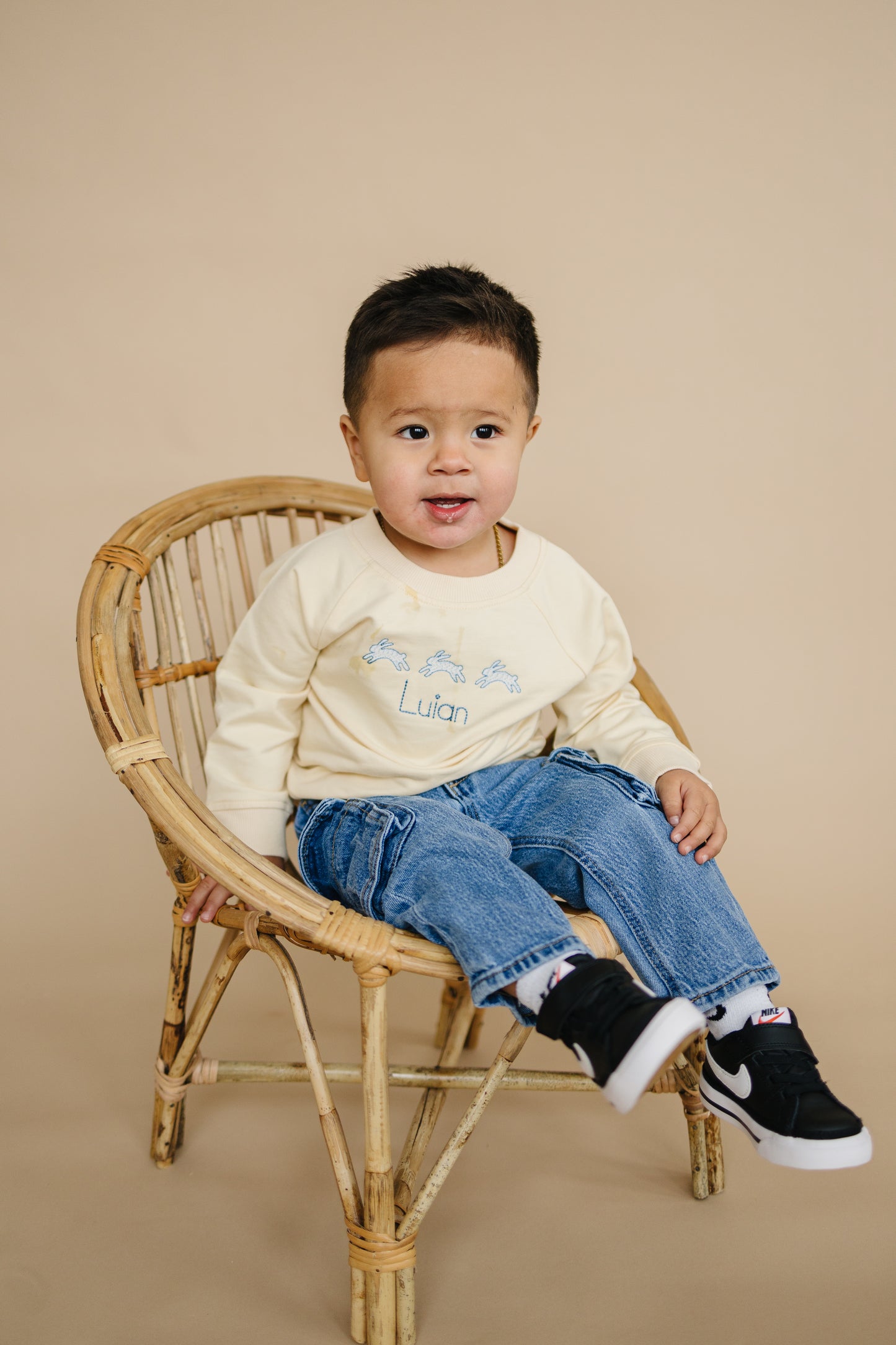 Custom Embroidered Organic Cotton Easter Crewneck Sweatshirt - many design options!