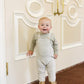 Grey Knit Overalls