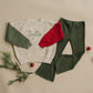 Custom Embroidered Christmas Colorblock Knit Sweater