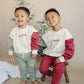 Custom Embroidered Christmas Colorblock Crewneck Sweatshirt