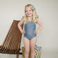 Navy Gingham One-Piece