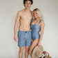 Navy Gingham Women’s One-Piece