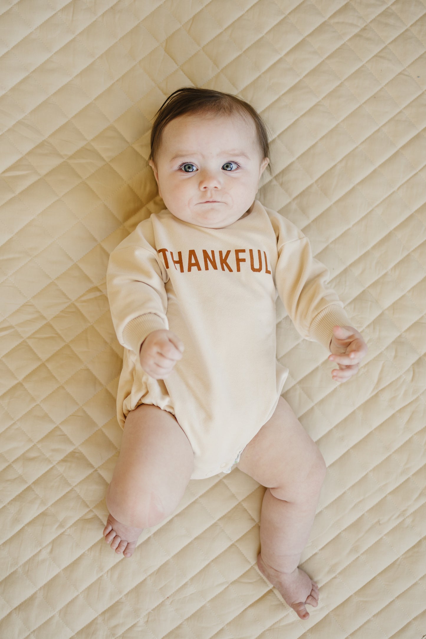 Thankful Organic Cotton Sweatshirt Romper