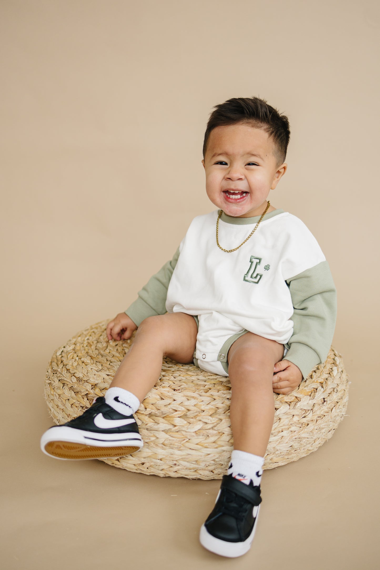 Custom Embroidered Colorblock Sweatshirt - Crewneck or Romper