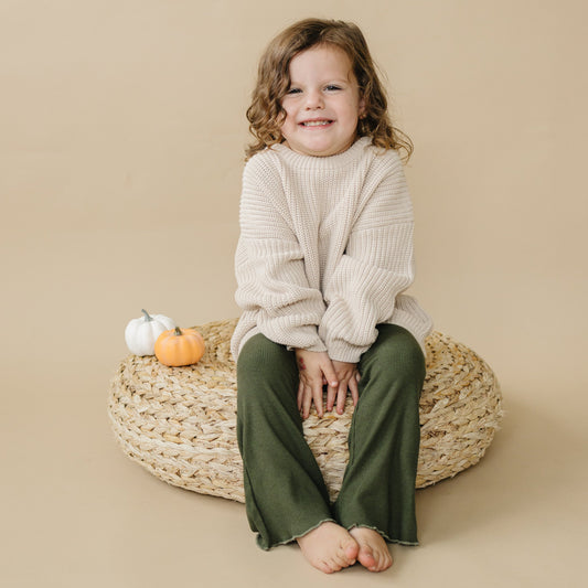 Gerippte ausgestellte Leggings aus Bambus - weitere Farben