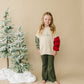 Custom Embroidered Christmas Colorblock Knit Sweater