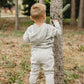 Grey Striped Hooded Set