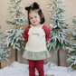 Custom Embroidered Christmas Colorblock Peplum