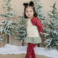 Custom Embroidered Christmas Colorblock Peplum