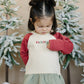 Custom Embroidered Christmas Colorblock Peplum