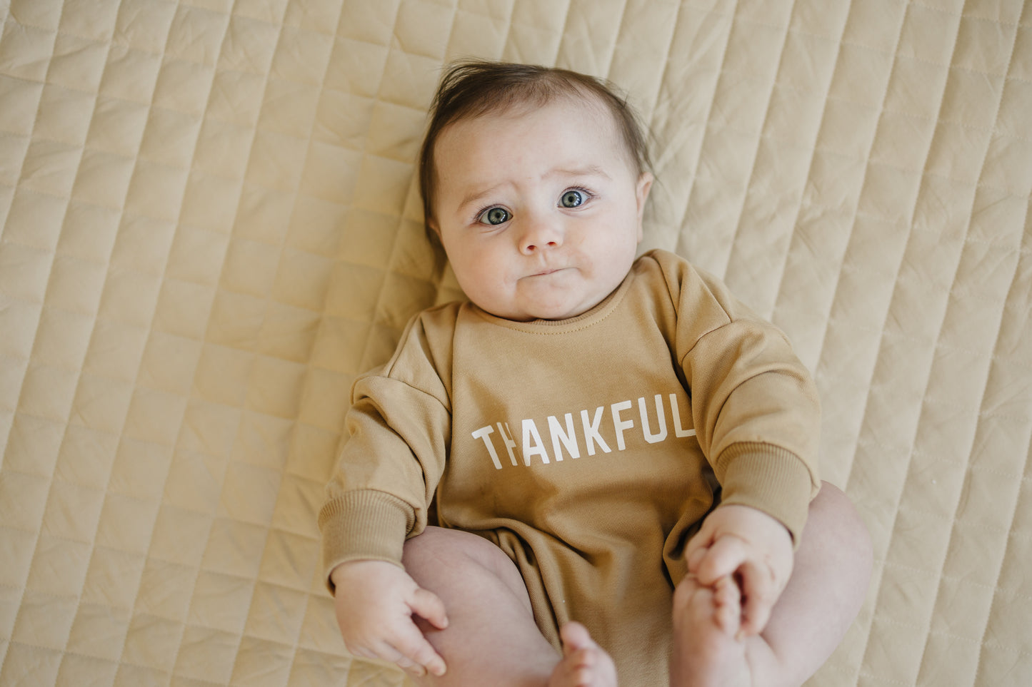 Thankful Sweatshirt Romper - more colors