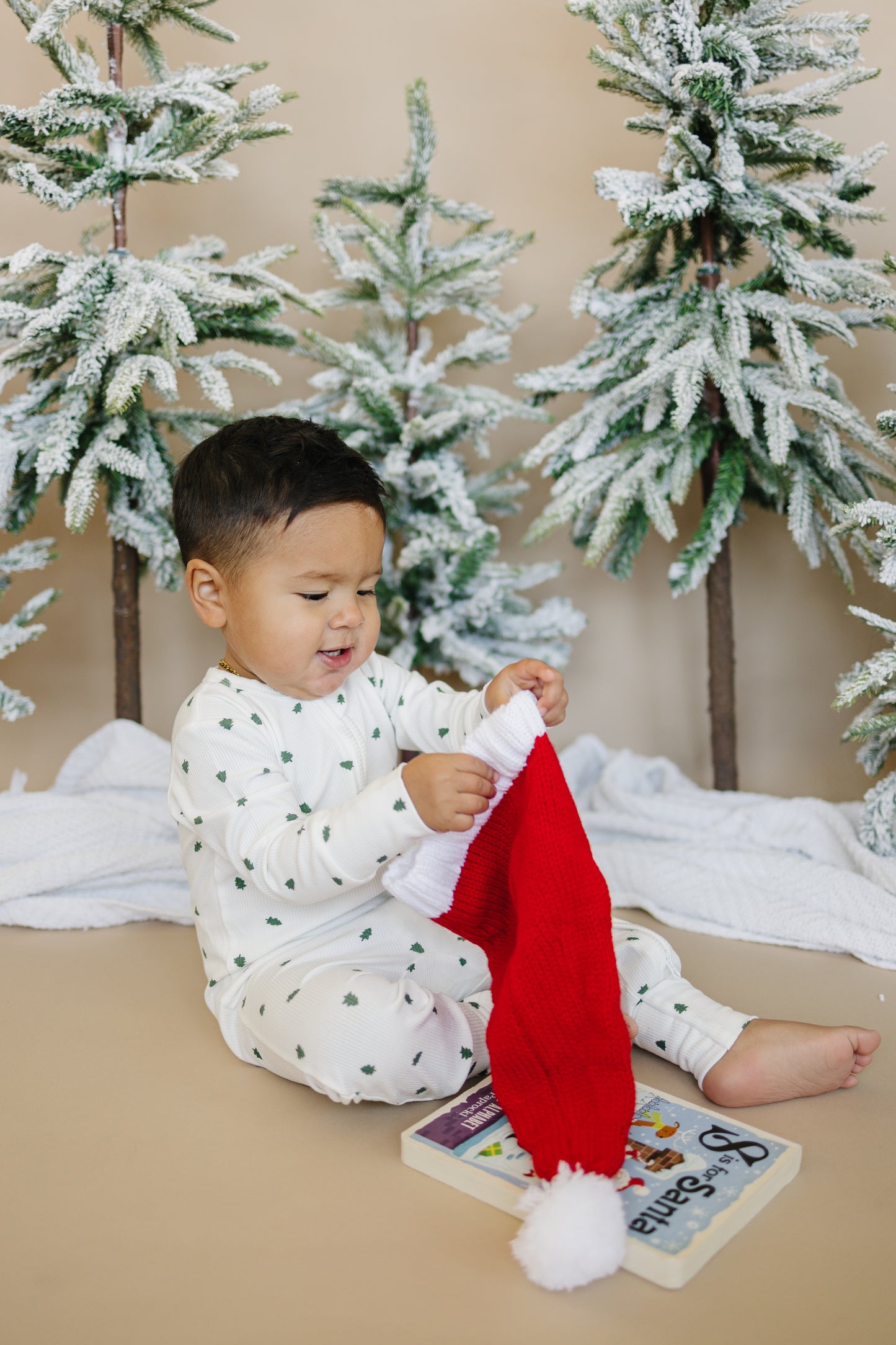 Tiny Trees Ribbed Bamboo Zippy Romper