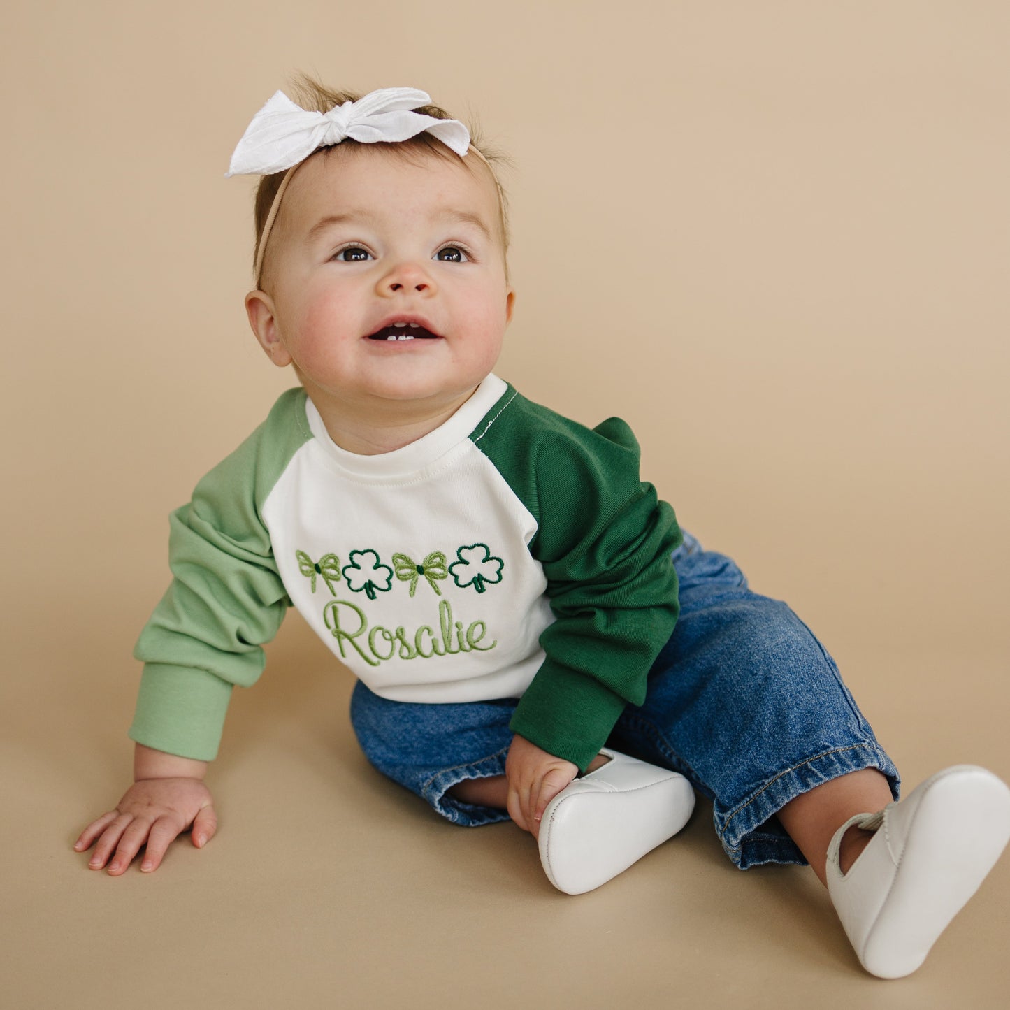 Custom Embroidered St. Patrick's Day Colorblock Tee