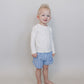 Light Blue Gingham Swim Shorts