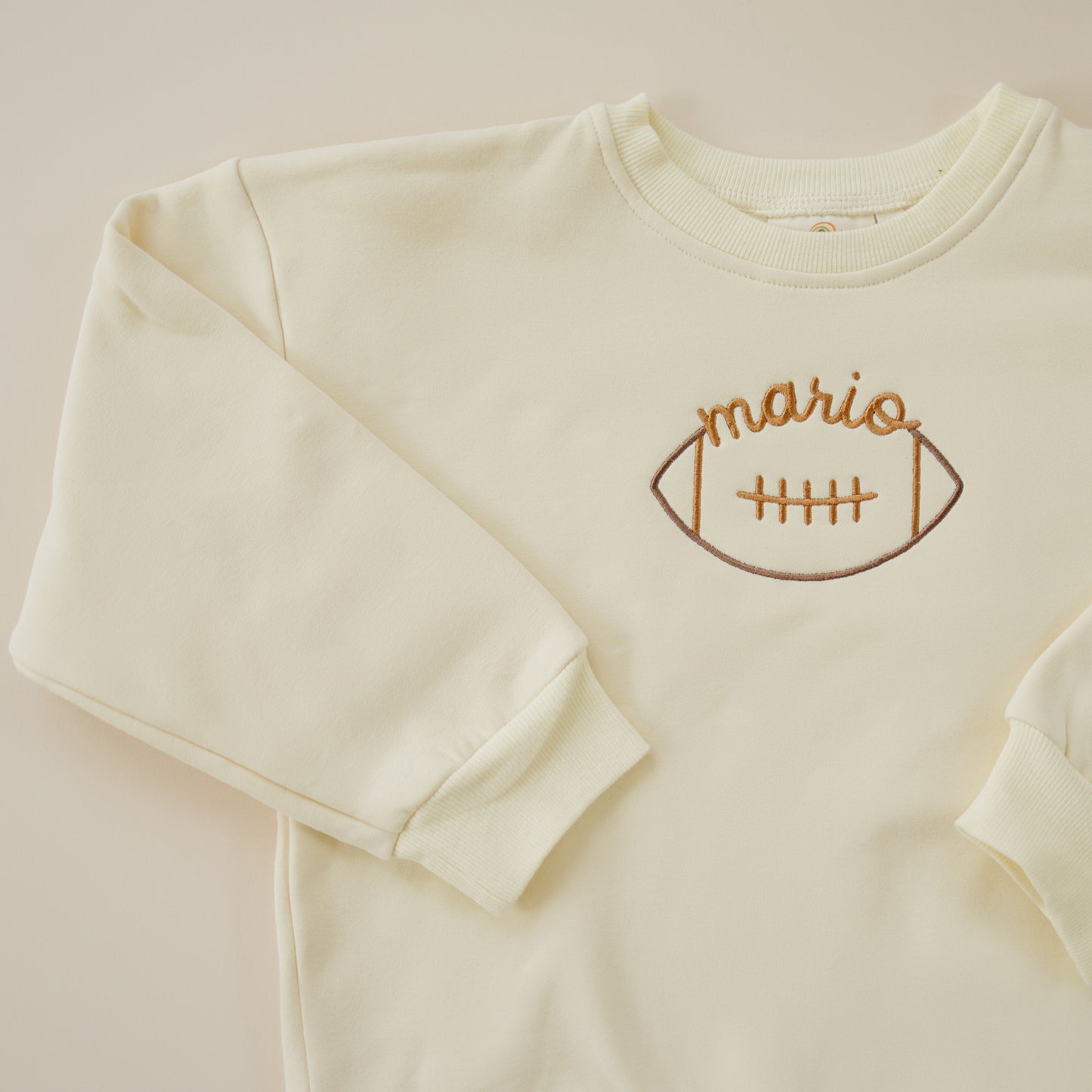 Custom Embroidered Crewneck or Sweatshirt Romper - Football