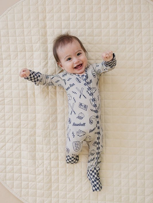 Bamboo Zip Romper | Home Run