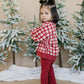 Red Plaid Christmas Tree Crewneck Sweatshirt