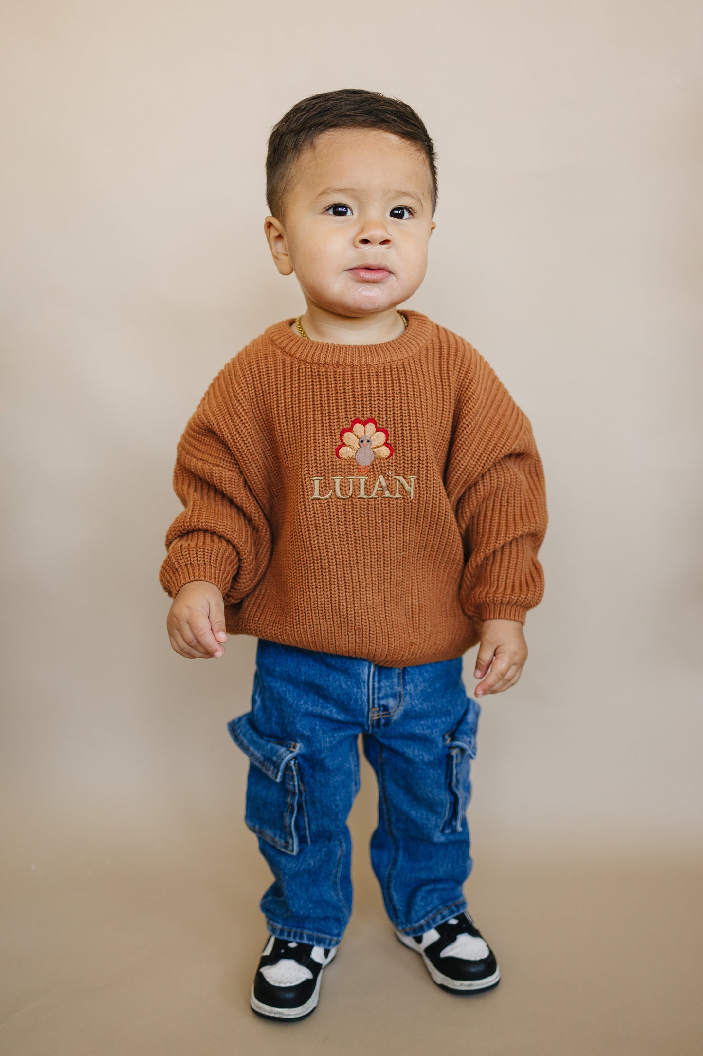 Custom Embroidered Thanksgiving Sweater - Pie or Turkey