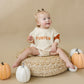 Colorblock 'Pumpkin' Sweatshirt Romper