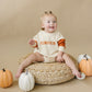 Colorblock 'Pumpkin' Sweatshirt Romper