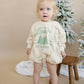 Farm Fresh Christmas Trees Sweatshirt Romper - Cream