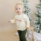 Custom Christmas Embroidered Organic Cotton Sweatshirt Romper