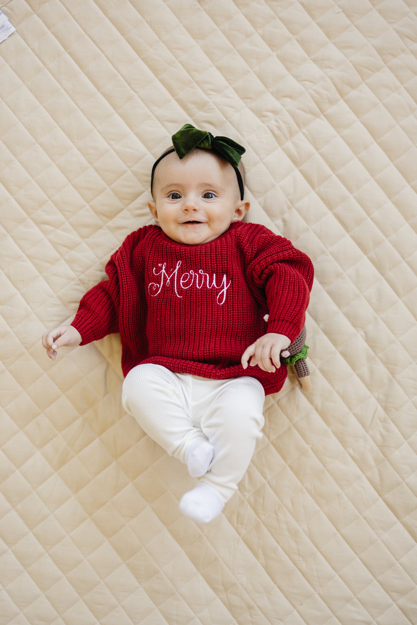 Custom Embroidered Christmas Sweater - Red or Green