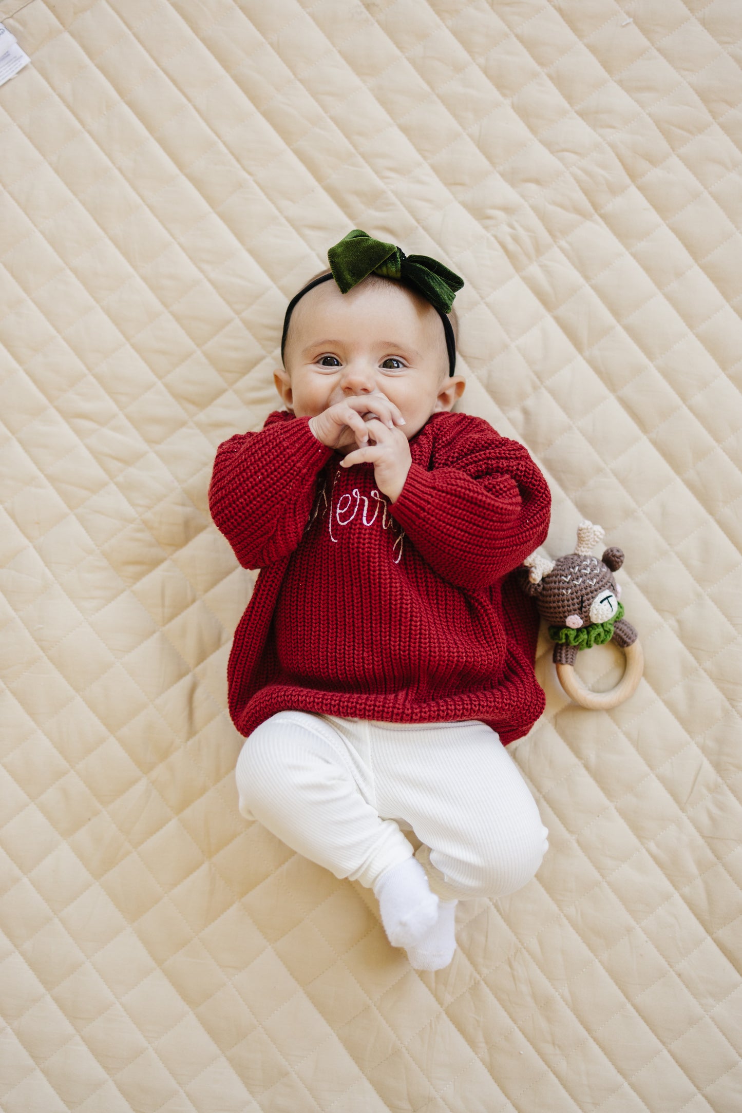 Custom Embroidered Christmas Sweater - Red or Green