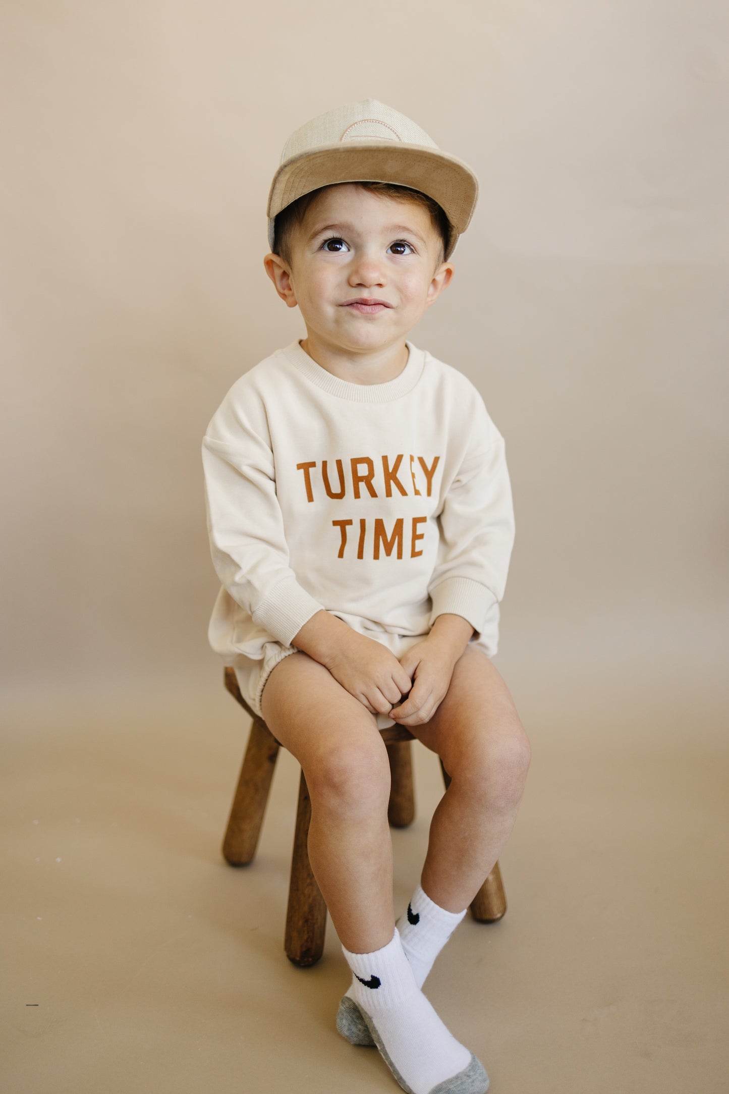 Turkey Time Organic Cotton Sweatshirt Romper